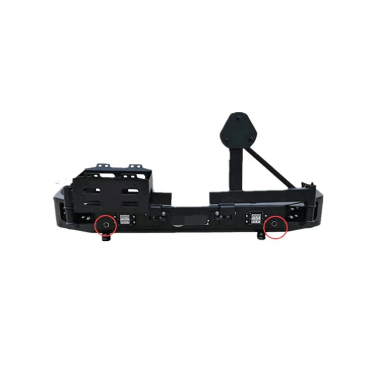 4WD Rear Bull Bar, for Ford Ranger T7 T8 Pickup, Heavy Duty Steel Bumper, with Towing Hitch Receiver, Outback Safari Armor