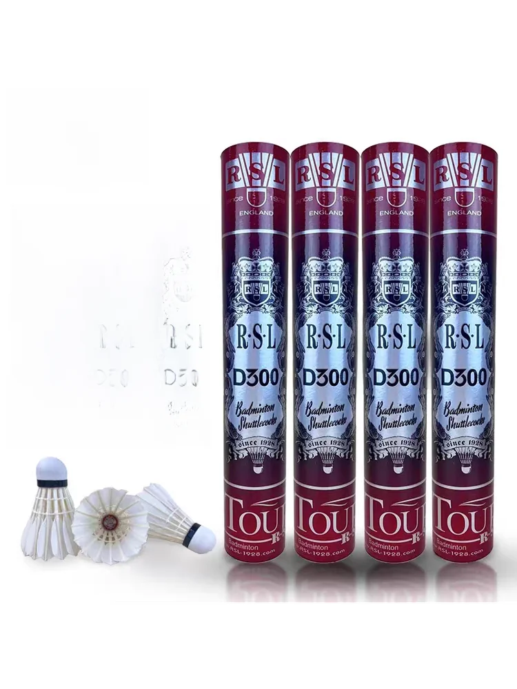 volants-de-badminton-rsl-professionnels-pour-l'entrainement-et-la-competition-durables-haute-vitesse-en-bois-composite-poids-5g-en-seau