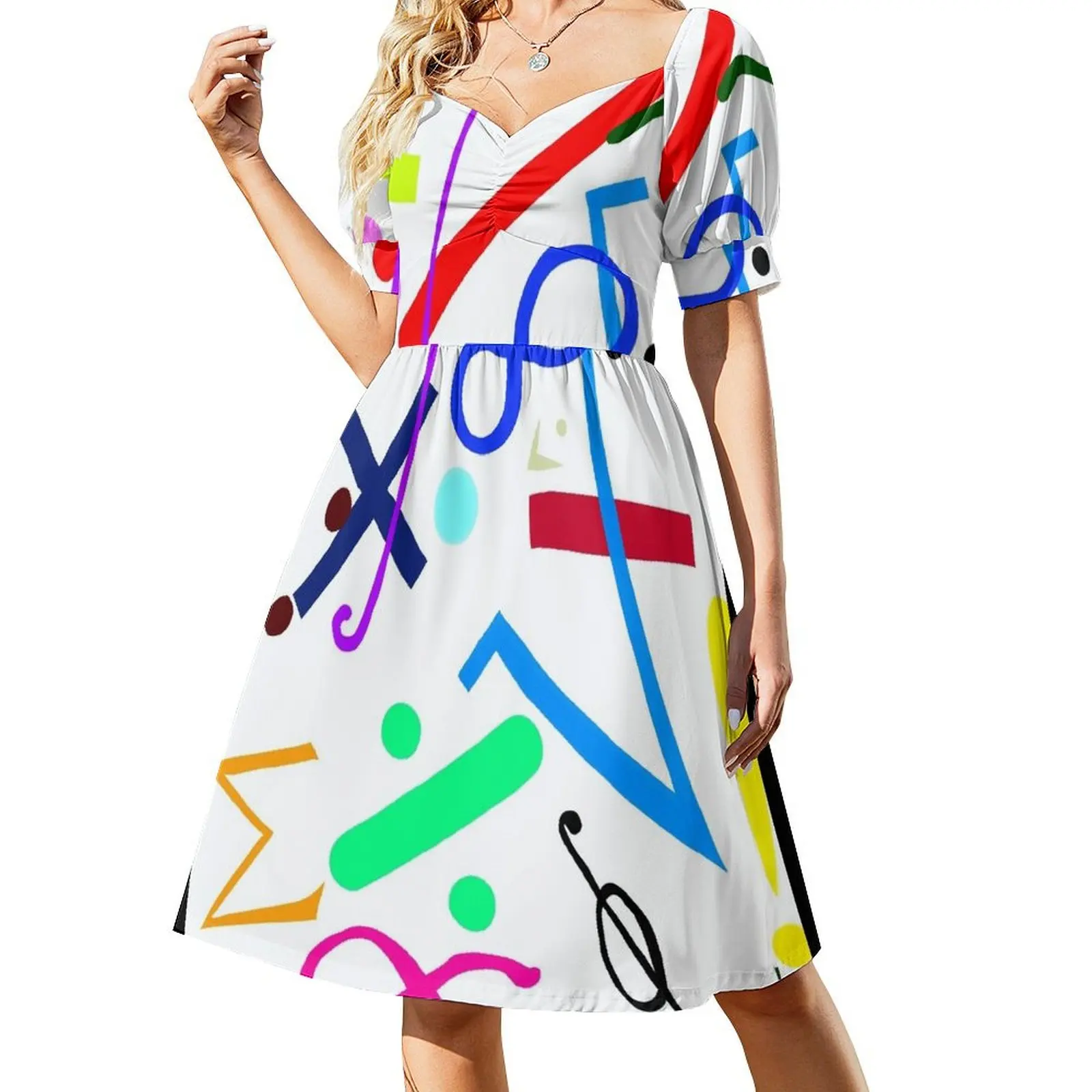 

Merry Maths Short-Sleeved Dress women's summer jumpsuit long dress women Elegant gowns