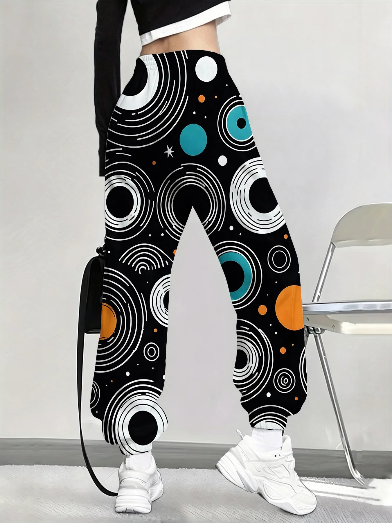 Four Seasons Women's Pants 3D Printed Comfortable Soft Casual Fashionable Versatile Street Style Clothing