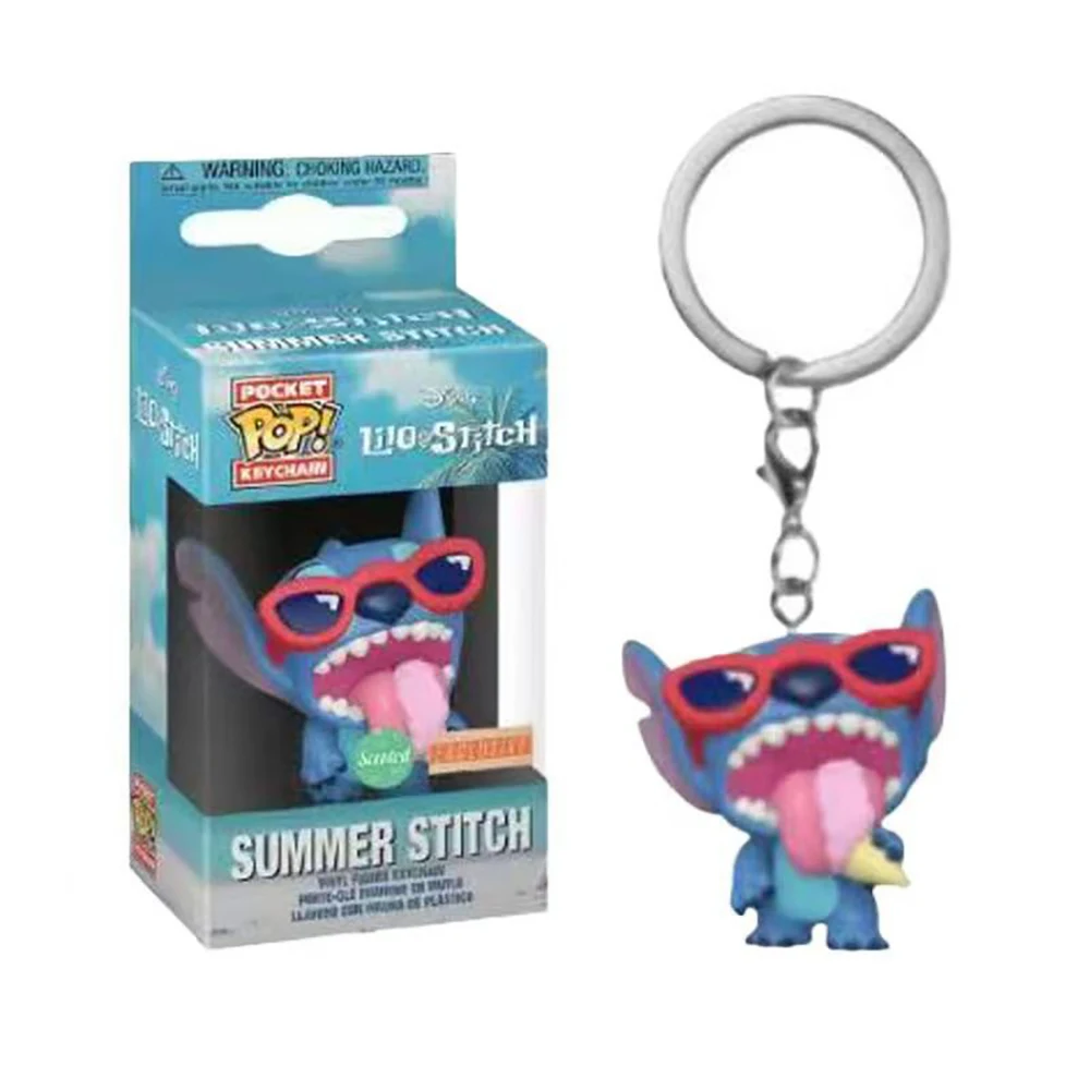 Chaveiro ponto pingente 7cm kawaii boneca ação bonito figura coleção brinquedos lilo & ponto figura brinquedos presentes para crianças