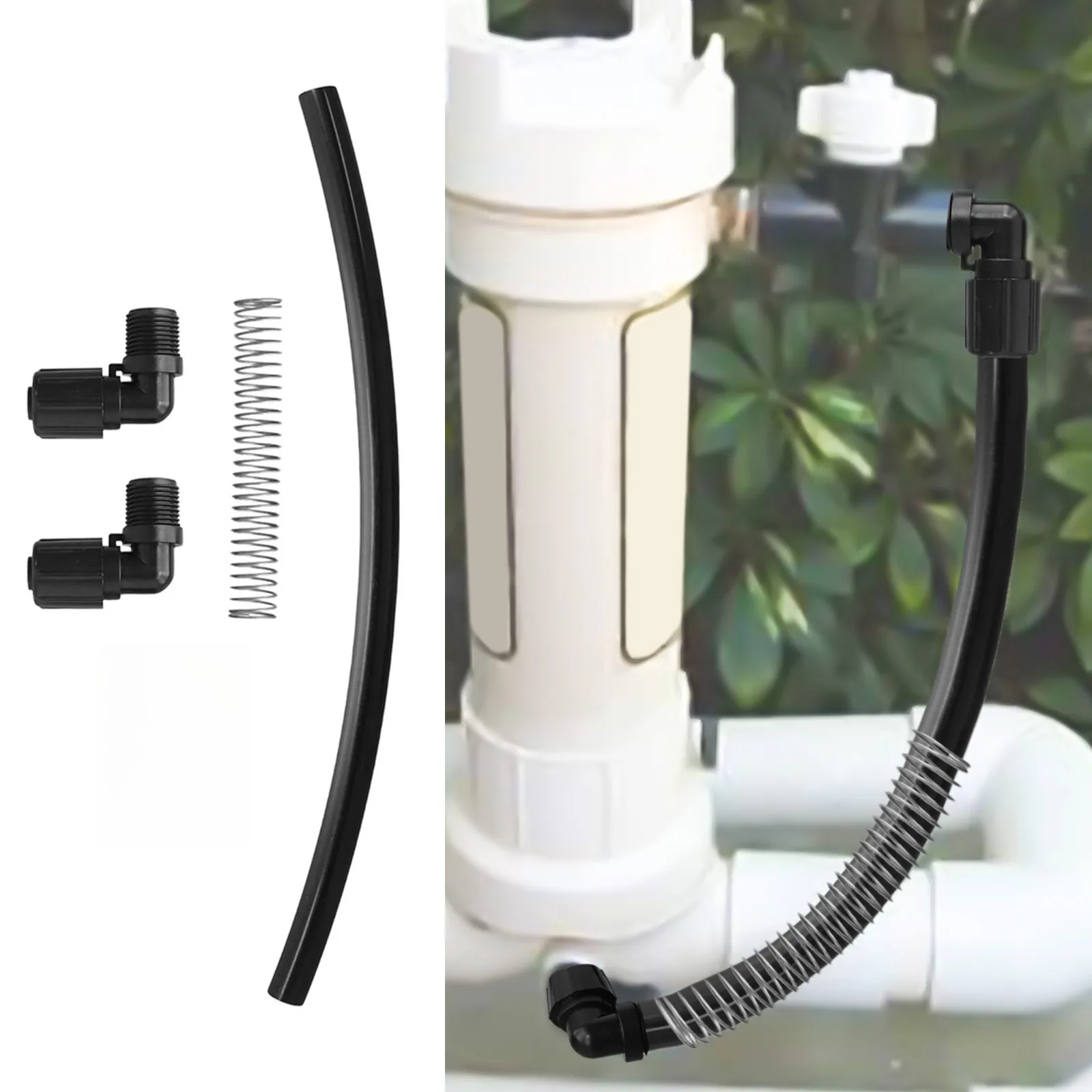 Pool Chlorinator Maintenance Parts Kit for Hayward Auto Feeder 320 322 Featuring 1/2 inch 90 Degree NPT PVC Connectors