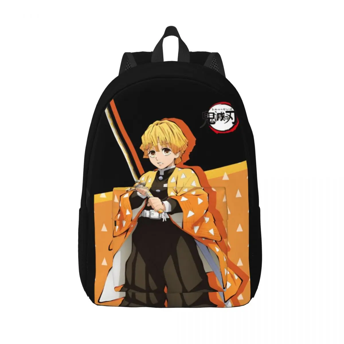 Sac à dos Zenitsu Demon Slayer pour enfants, sac à dos en toile avec poche, sacs de livre pour élèves d'âge alth, école primaire, garçons et filles