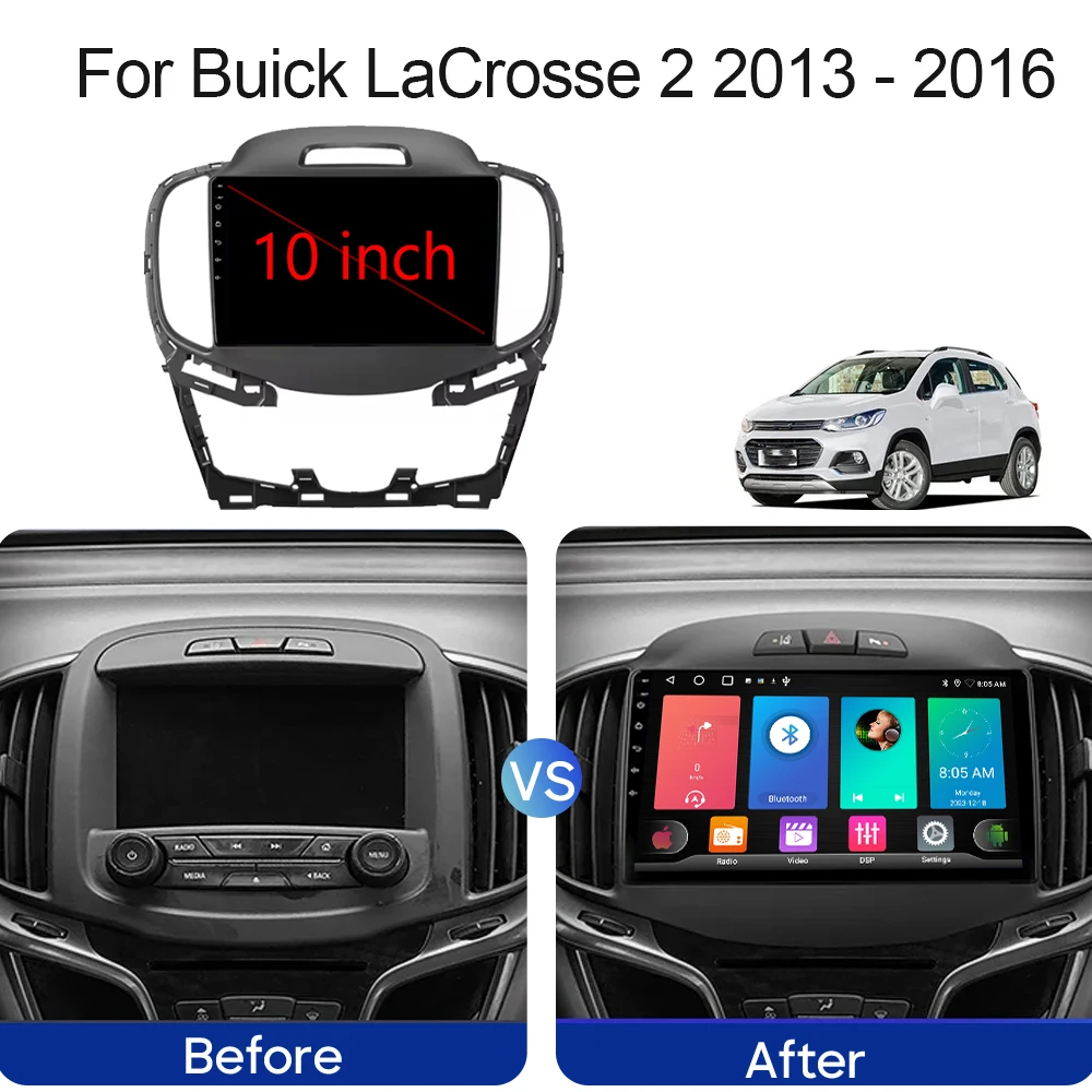 For Buick LaCrosse 2 2013 - 2016 4G Car Radio Android Auto GPS Navigation Head Unit Multimedia Video Player WIFI RDS No 2din DVD