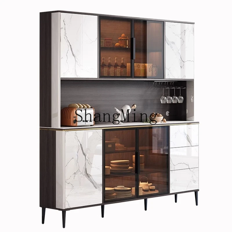 

DHY light luxury rock slab dining side cabinet against the wall high cabinet household storage cabinet