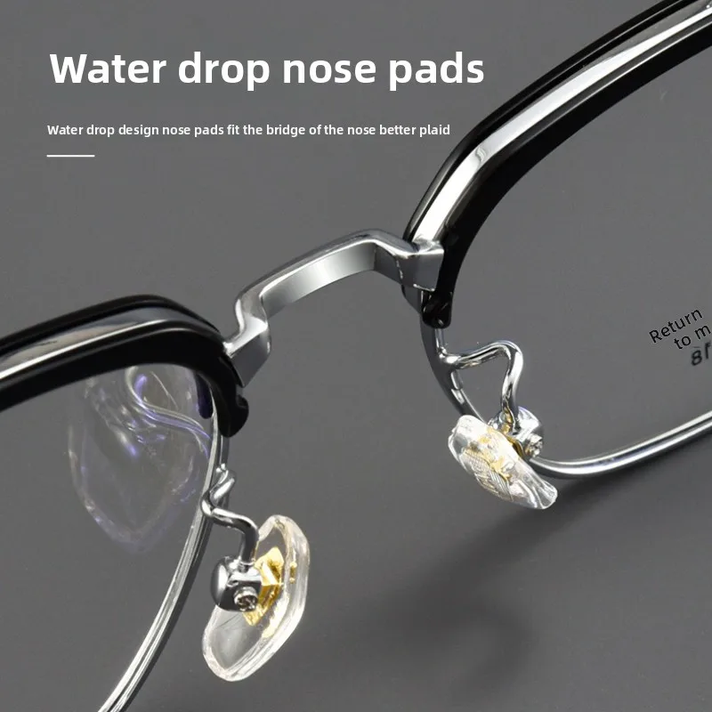 SZTZX ريترو تنوعا التيتانيوم اللونية نظارات للقراءة الضوء الأزرق حجب قصر النظر نظارات النظارات الطبية التقدمية #3