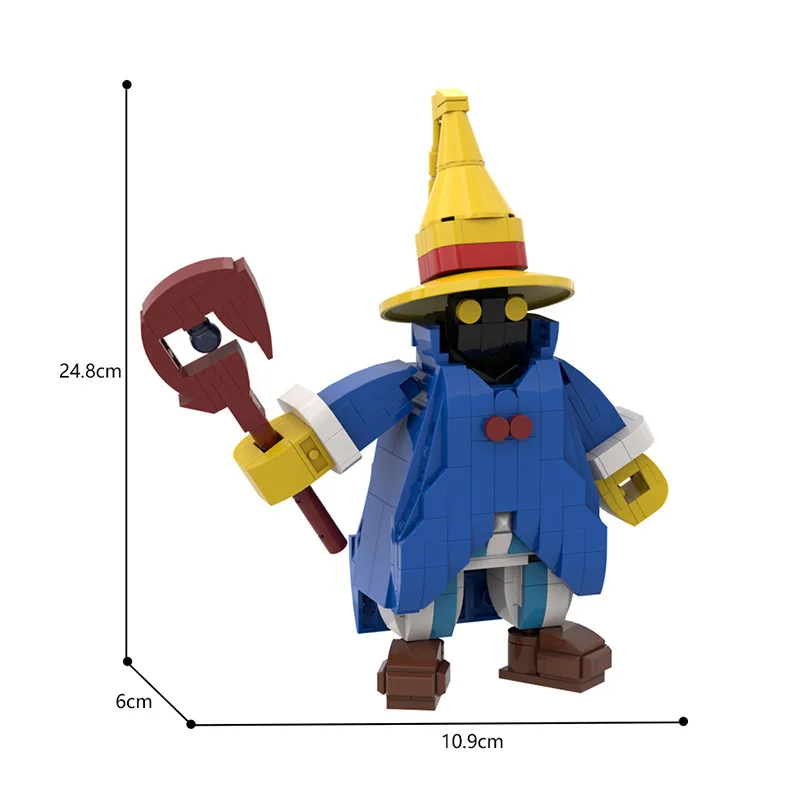 Game Final Fantasied Black Mage Building Blocks DIY Model Pendant Ornaments Christmas Birthday Adults Kids Gift Birthday 2024