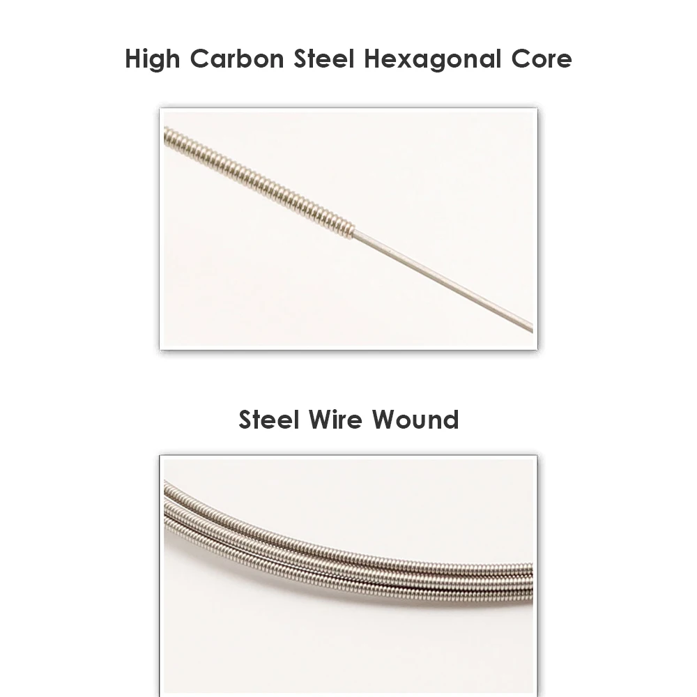Electric Guitar Strings (E-B-G-D-A-E) Steel Wire Strings Set Guitar Replacement Parts Strings For Electric Guitar