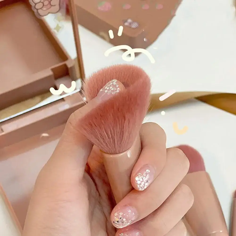 5 pçs conjunto de escova de maquiagem portátil com espelho-kit de viagem dobrável, mini conjunto de escova de maquiagem conjunto de escova de maquiagem de viagem