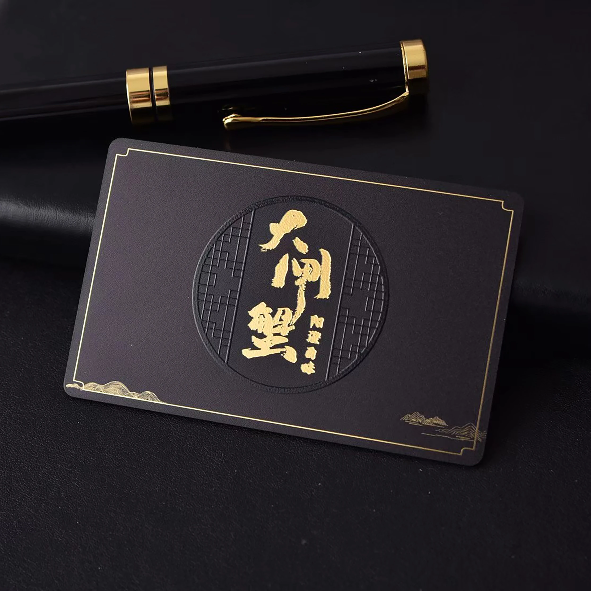 custom. Factory Custom UV Printing PVC Luxury NFC Business Card High-end Embossment Business Card Plastic VIP Membership Club C