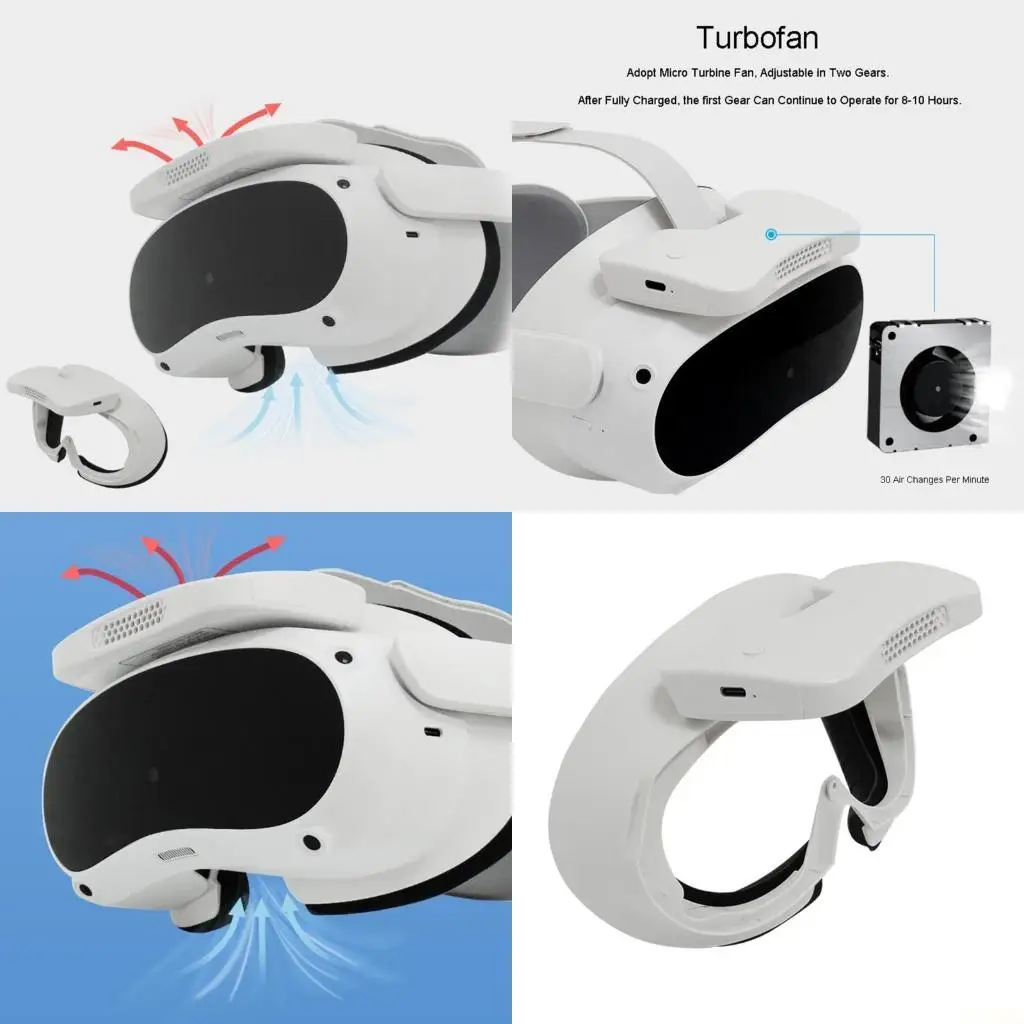 

B03F Лицевой интерфейс с защитой от запотевания, охладитель циркуляции воздуха для гарнитуры Pico 4