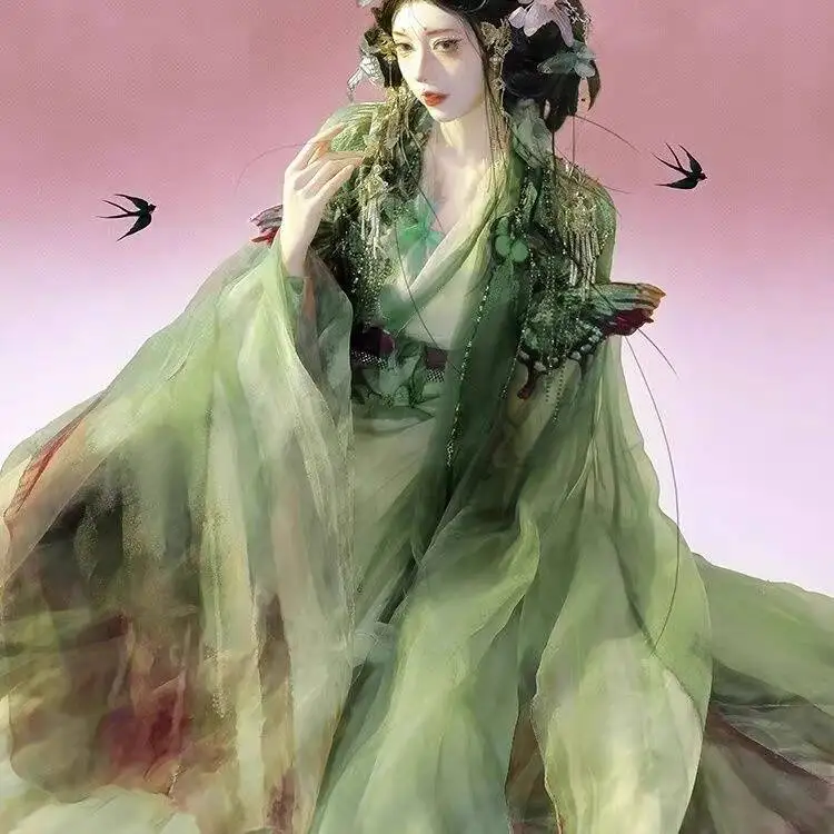 New Mythology Heavy Industry Embroidery Big Sleeved Shirt Hanfu Women The Tang Dynasty Fiesta Carnival Halloween Cos Cosplay - view 4