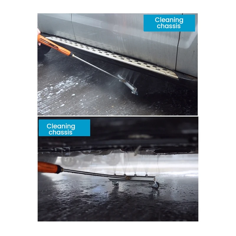 High Pressure Washer Car Under Carriage Cleaner With 1/4 Inch Male Plug Under Body Chassis Water Broom Use