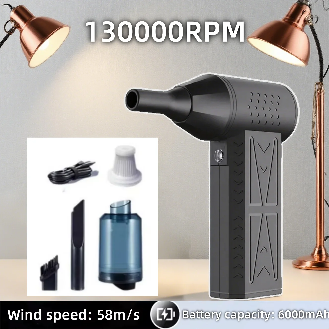 

Turbo Fan Jet 130000RPM Turbo Jet Blower Brushless Vacuum Cleaner Blower For PC/Keyboard/Home/Car Cleaning Air Duster Blower