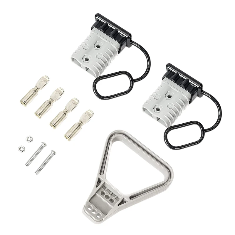 2Pcs 2-4 AWG 175A Battery Power Connector Cable Quick Connect Disconnect Kit For Anderson Connector For Winch Trailer