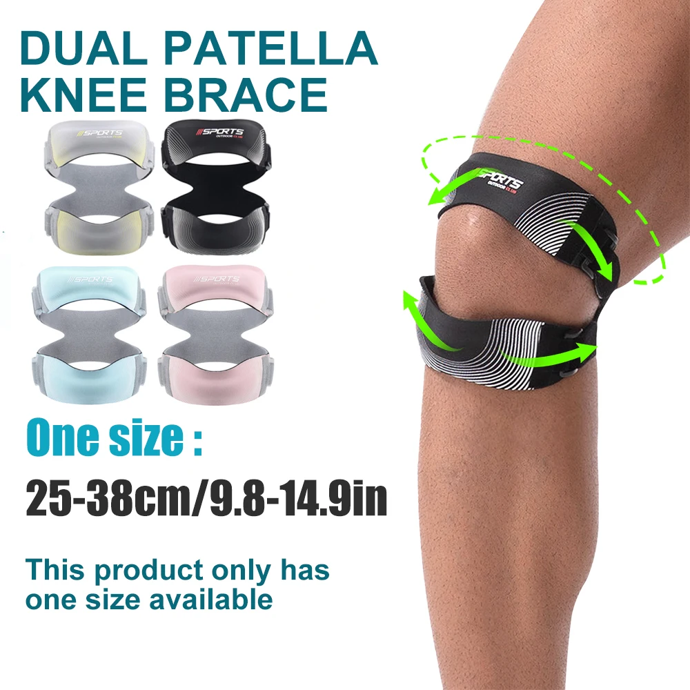 2 Stück Patellasehnen-Stützgurte, verstellbare Neopren-Kniegurte zur Schmerzlinderung, ideal für Laufen, Arthritis, Springerknie – Detail 3