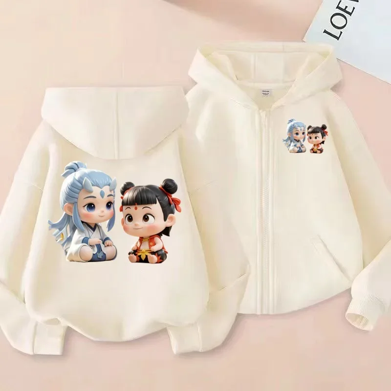 سويت شيرت بسحاب لطيف وعصري للأطفال من Q-version، قميص بغطاء للرأس على شكل رسوم متحركة للأولاد والبنات #1