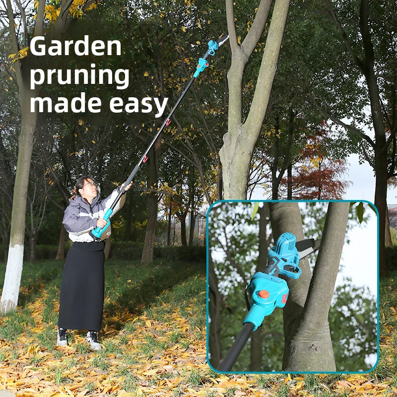 High-Performance Electric Brushless Hedge Trimmer Pruning Shears for Garden Fruit Trees Telescopic High-Rise Shears for High