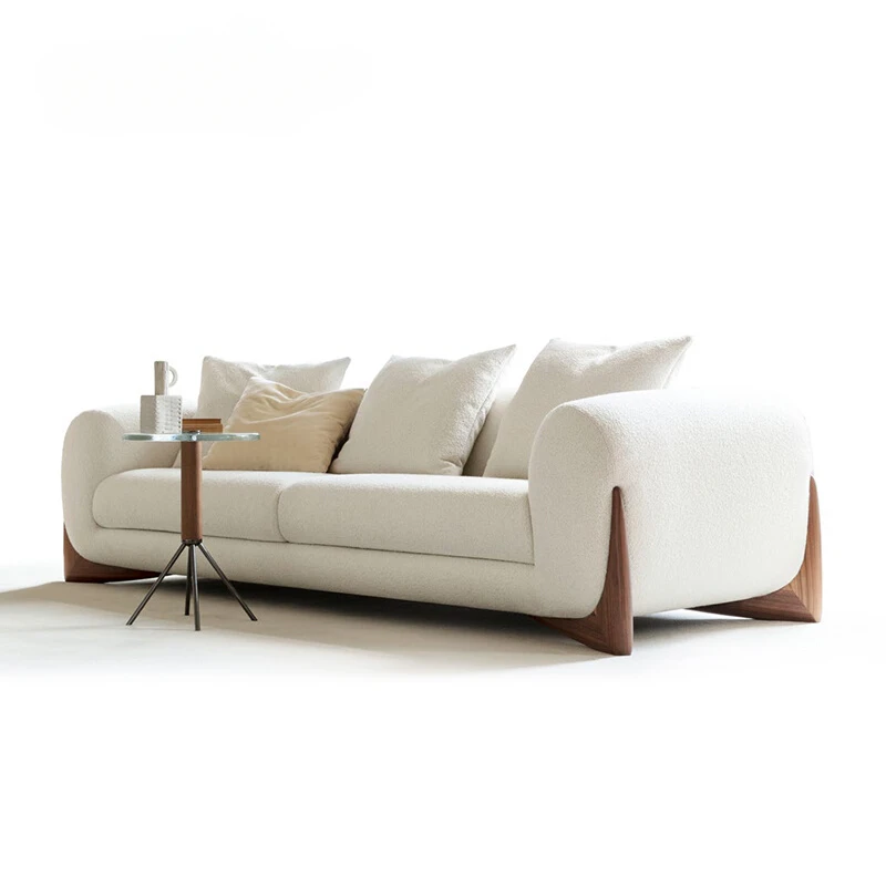 Fabric sofa living room home three-person Italian minimalist