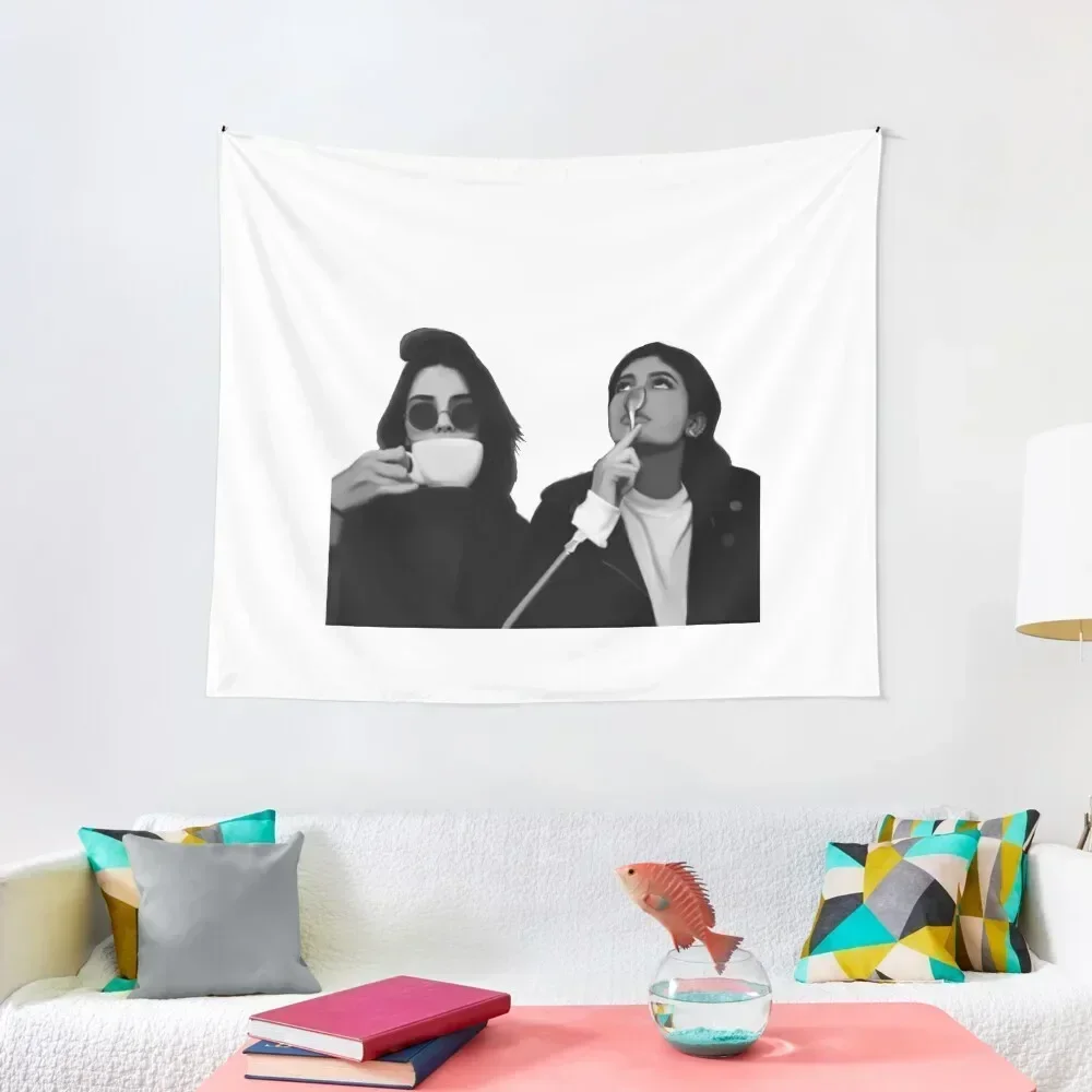 

Kylie & Kendall Drinking Coffee Tapestry Bedroom Decoration Home And Comfort Decor Home Decor Aesthetic Tapestry