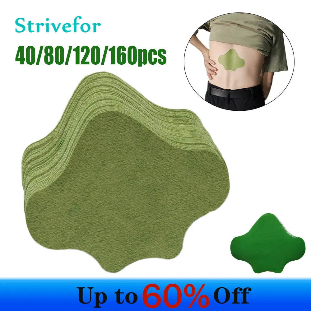 

40/80/120/160pcs Lumbar Back Patches Hot Compress Patch For Office Workers Sedentary Manual Workers