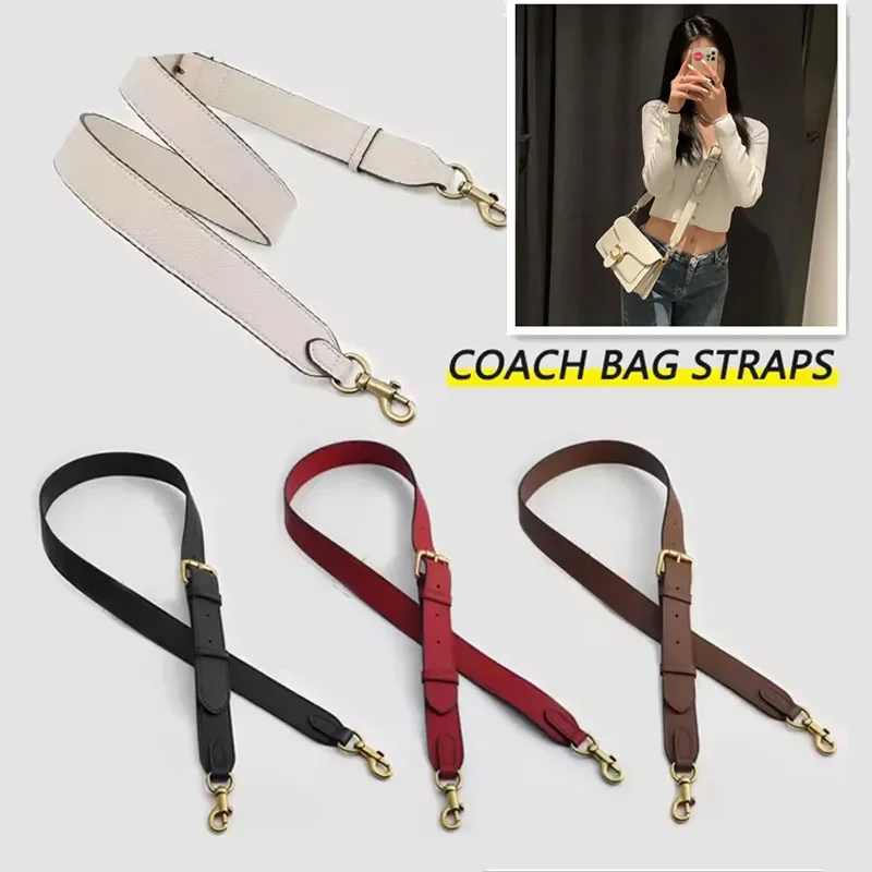 أشرطة الحقائب لـ Coach Tabby 26 Dionysus حقيبة طويلة قابلة للتعديل حزام حقيبة جلدية يحل محل أحزمة الكتف تحت الإبط