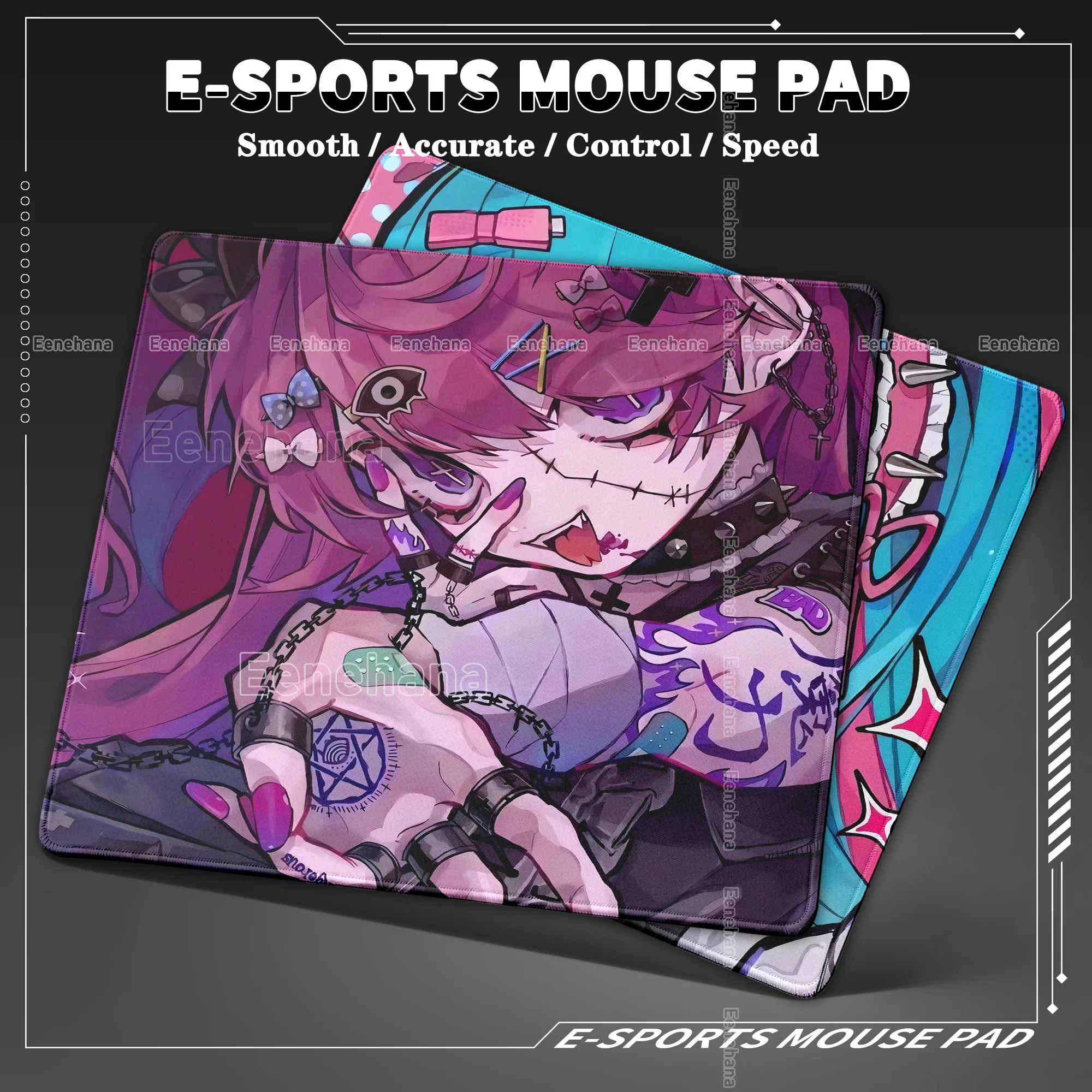 

HD черный 45x40 см скорость киберспорт водонепроницаемый коврик для мыши Kawaii аниме девушки офисная клавиатура коврики для стола настольные аксессуары индивидуальный принт