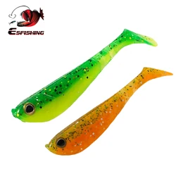 ESFISHING Swimming Sinking Vibro Shad 62mm2.8g 10pcs 3D Eyes Soft Silicone Bait Leurre Souple Pesca Pike Lure Fishing Tackle