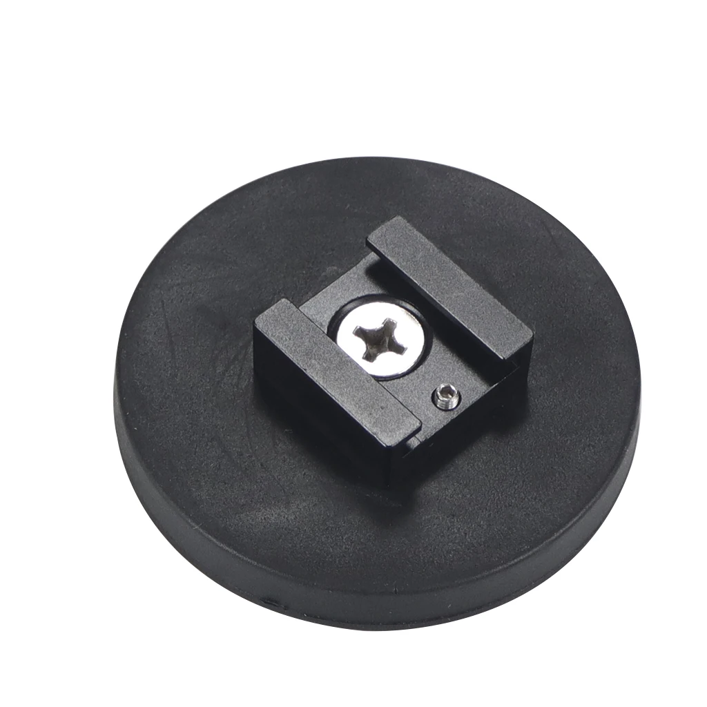 D66mm Magnet Base Rubber Covered with Cold Shoe Mount Magnetic Mounting Kit 1/4 Screw for SLR Camera LED Lighting Tools