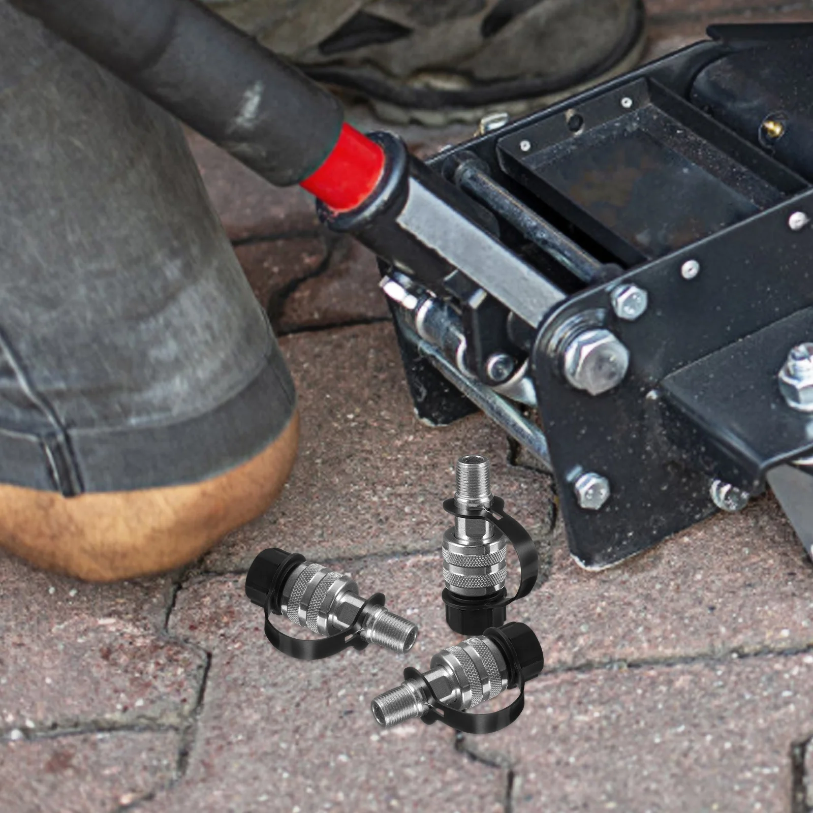 

Соединитель гидравлический быстроразъемный 3/8 дюйма, прочный, из оцинкованной углеродистой стали, с защитным колпачком, компактный дизайн, сменный фитинг для