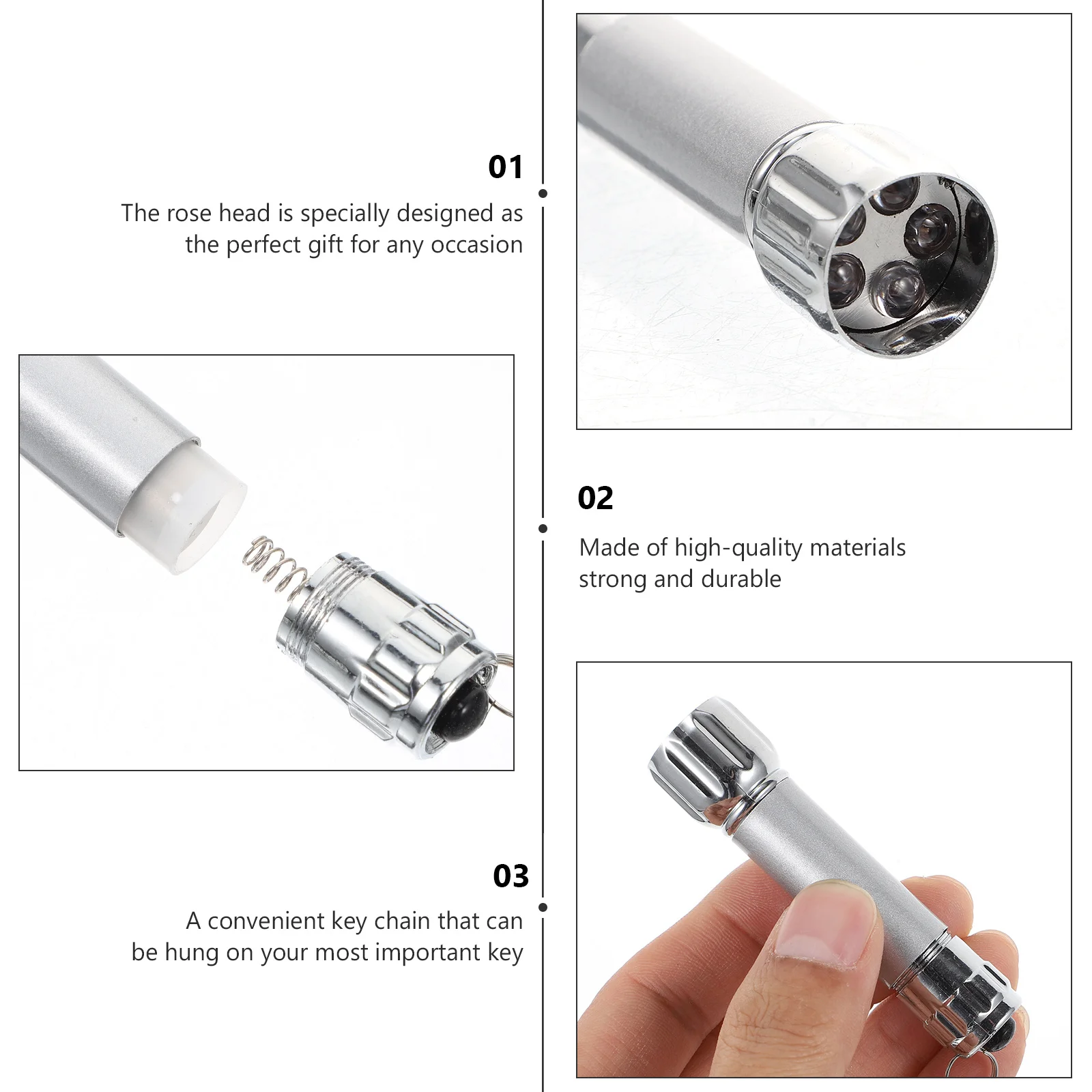 

4Pcs Mini LED Flashlight Pumpkin Head Portable Aluminum Alloy Keychain Outdoor Camping Hiking Survival Lighting Tool