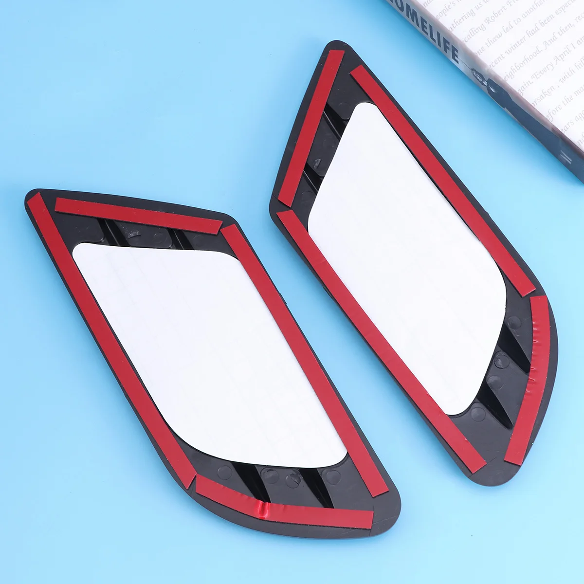 

2Pcs Auto Suv Car Side Vent Air Flow Sticker Black ABS Plating Intake Grille Vent Cover Decoration Heat Resistant
