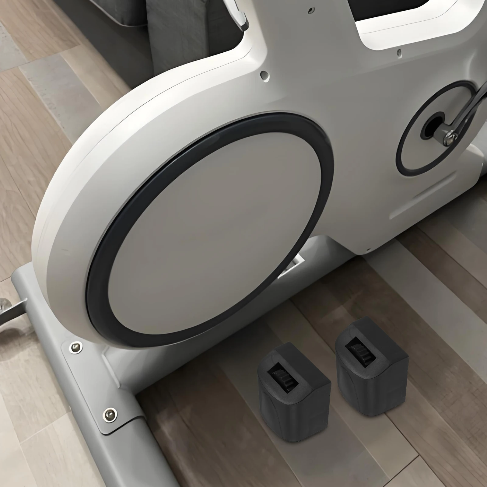 

2Pcs Fitness Equipment Foot Covers Adjustable Non-Slip Plastic End Caps Shock Absorption Noise Reduction Gym Accessories