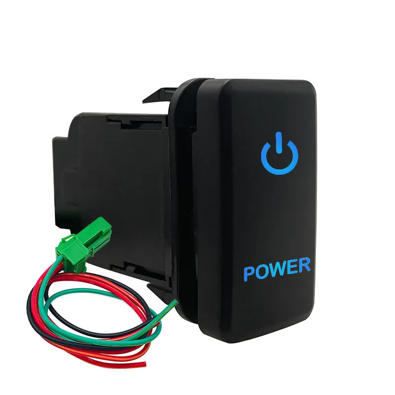12V 3A LED POWER Control Switch for Toyota Prado Universal Car Modification Push Button for Off-Road Accessory Power On/Off SUV