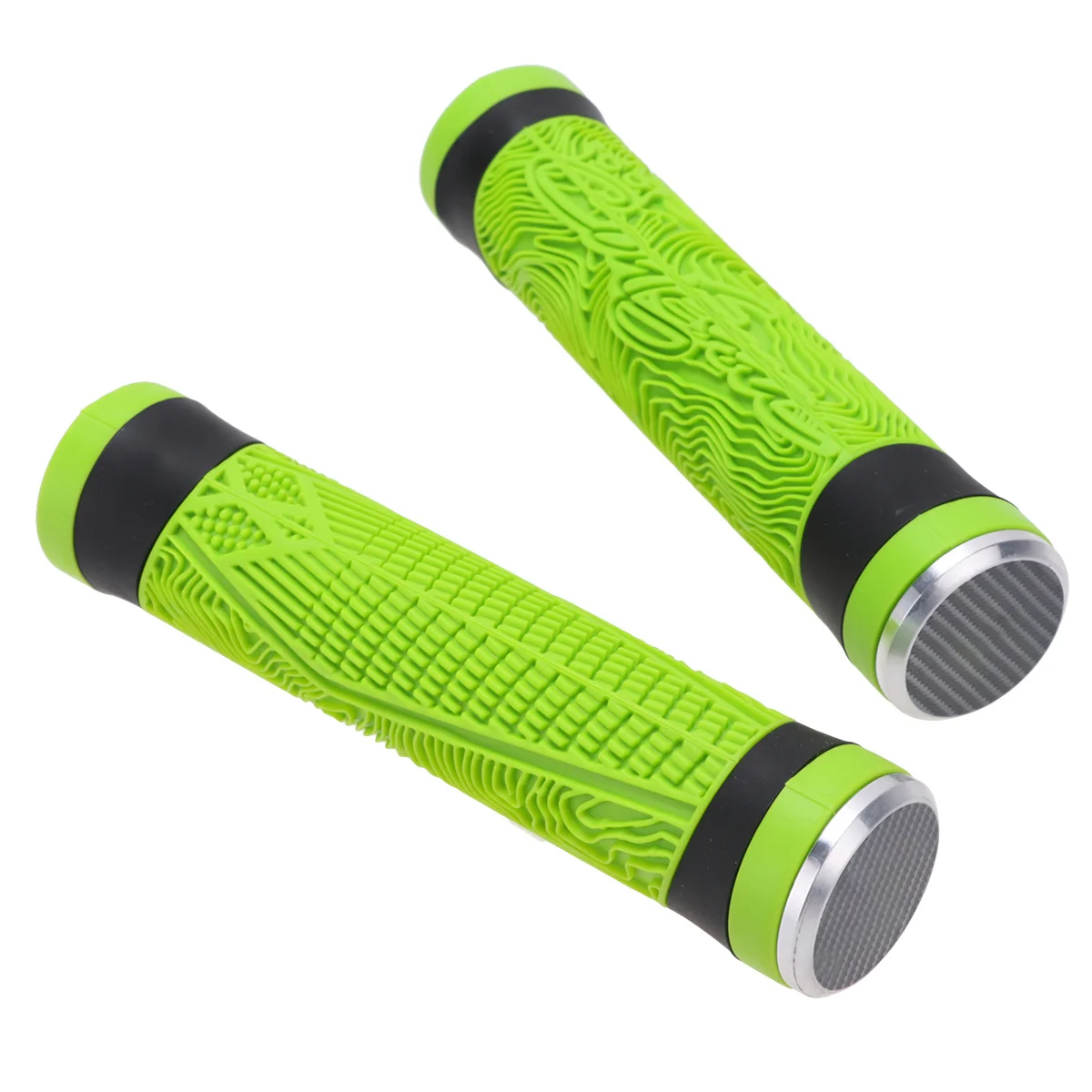 1Pair Bike Handlebar Cover Colored Skid Proof Grips Premium Material Complete Anti Effect Cycling Safety Green
