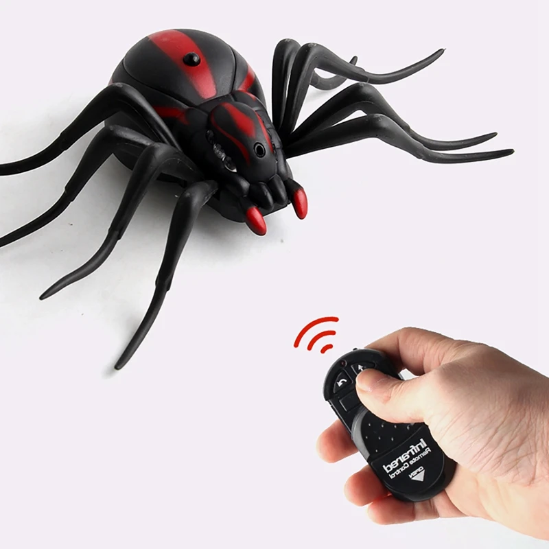 Infrared Remote Control Simulation Big Fake Spider Remote Control Toy Prank Insect Joke Scary Prank Bug Party Toy