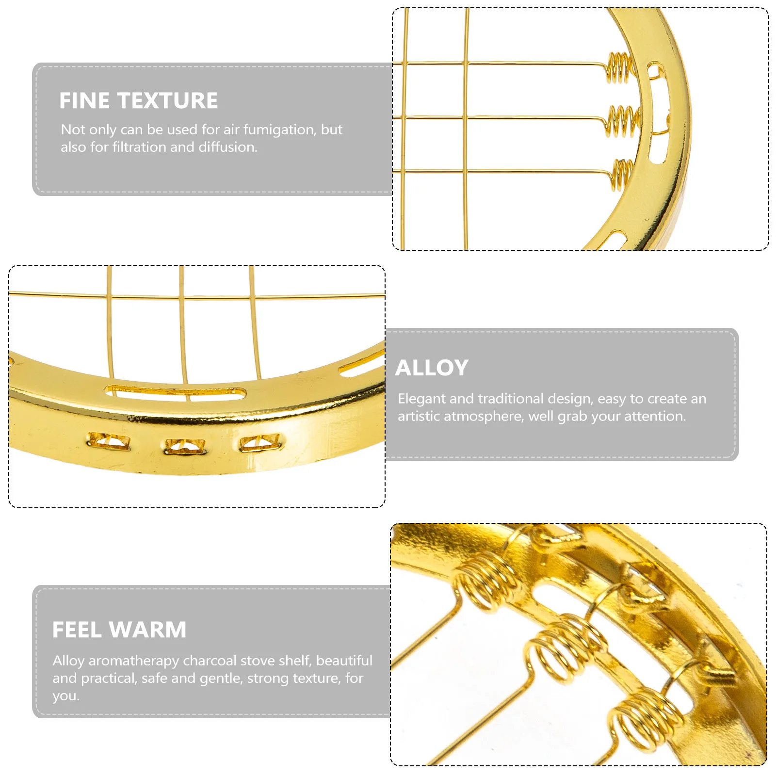 

2Pcs Incense Burner Racks Alloy Material Charcoal Burning Plates Create Mysterious Atmosphere Spiritual Pleasure Home