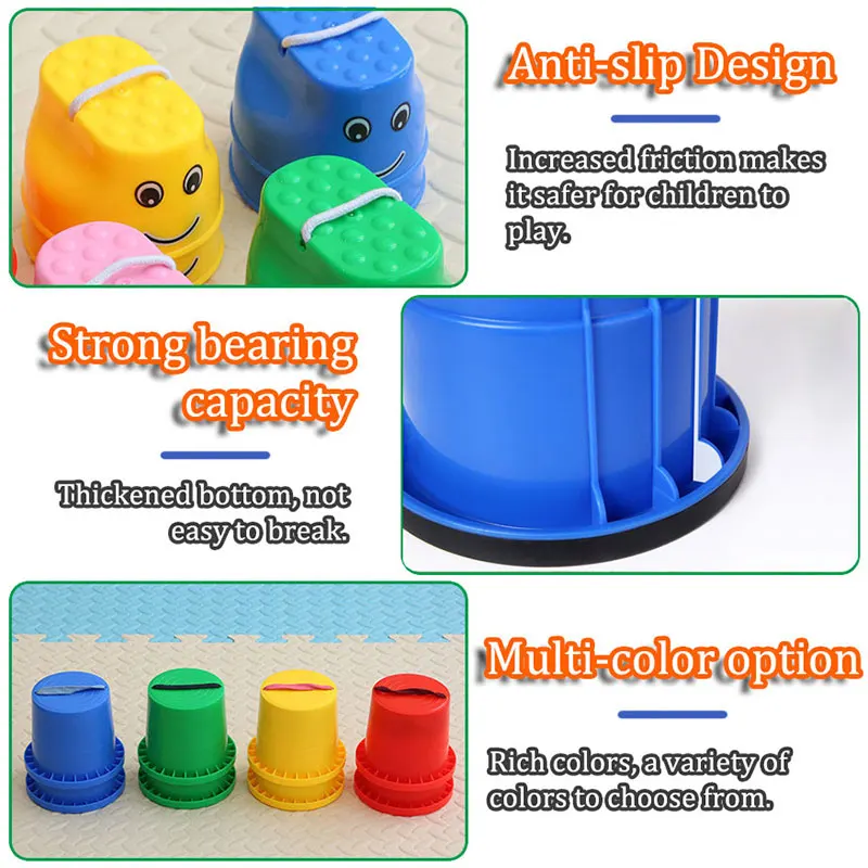 Children Sensory Integration Training Toys Rainbow Stilt Walking Balance Activity Games Parish Sports Teaching Aids For Kids