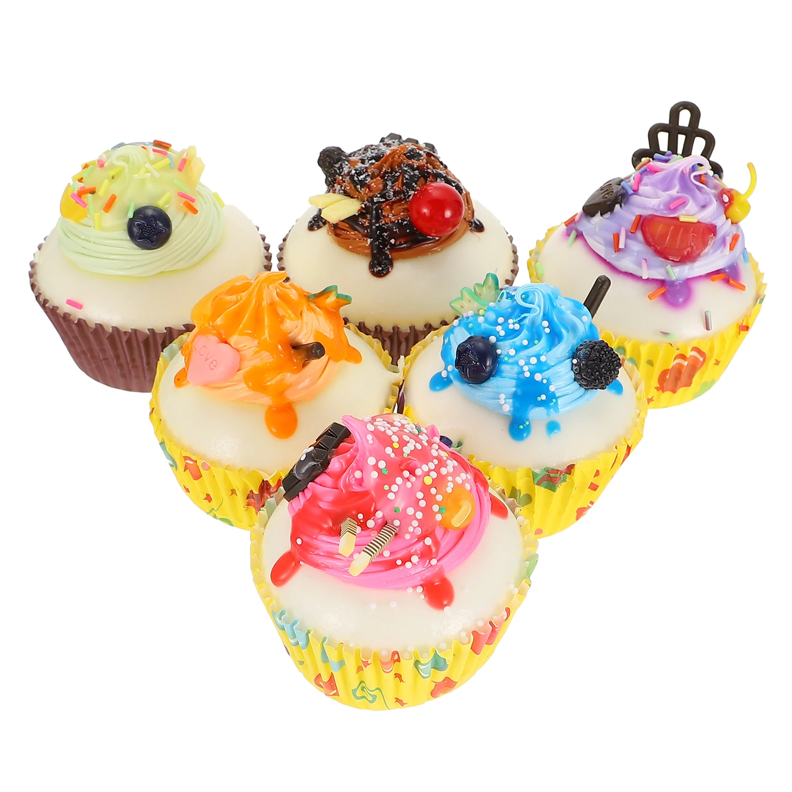 Birthday Mini Cake Set Decorations Decorative Artificial Breads Creative Molds Child Baby