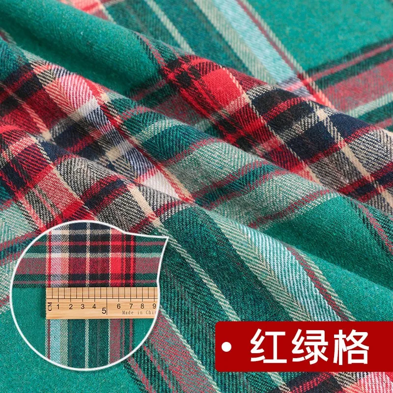 Hochwertiger schottischer Karo-Baumwollstoff zum Nähen von Damenröcken für Herbst und Winter, Tartan-Designerstoff, halber Meter. – Detail 12