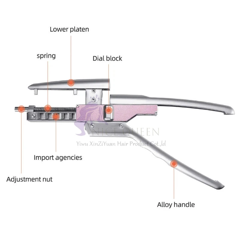 6D Hair Extension Machine Professional No-Trace Hair Extensions Tool 100% Real Human Hair Clip Buckle for Salon Home Easy to Use
