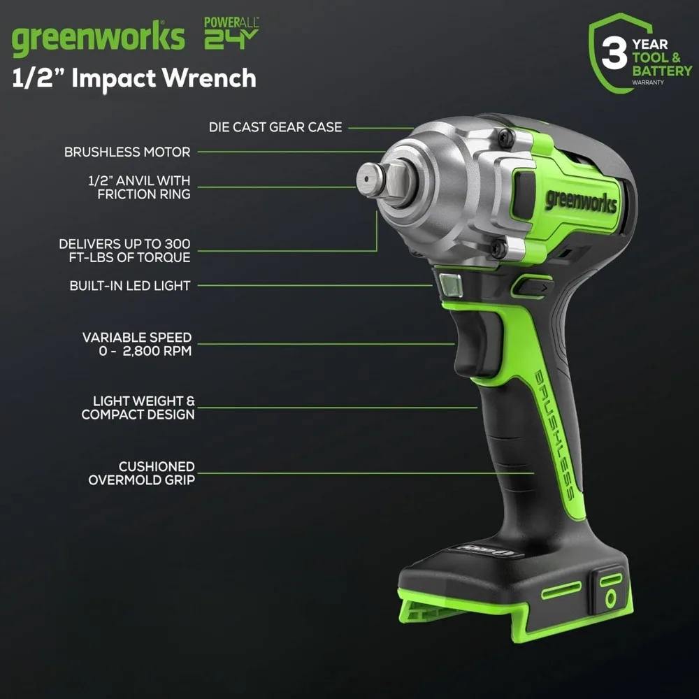 Greenworks 24V Brushless 1/2