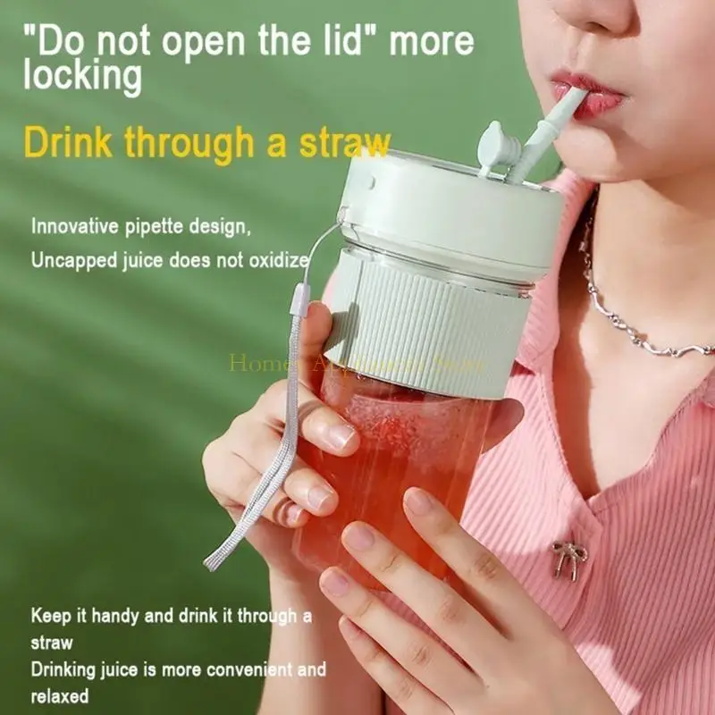 d0abジューサーフルーツミキサー充電可能なミニブレンダー屋内屋外用の小さなジューサー