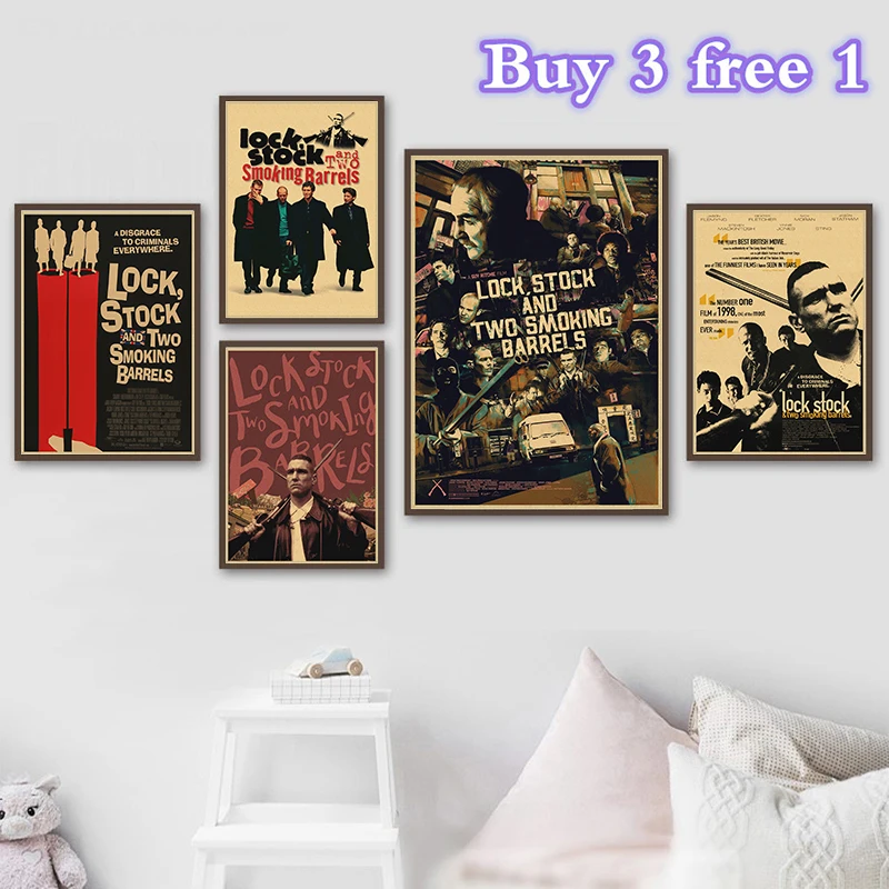 Lock Stock And Two Smoking Barrels Poster Kraft Club Bar Paper Vintage Poster Wall Art Painting Bedroom Study