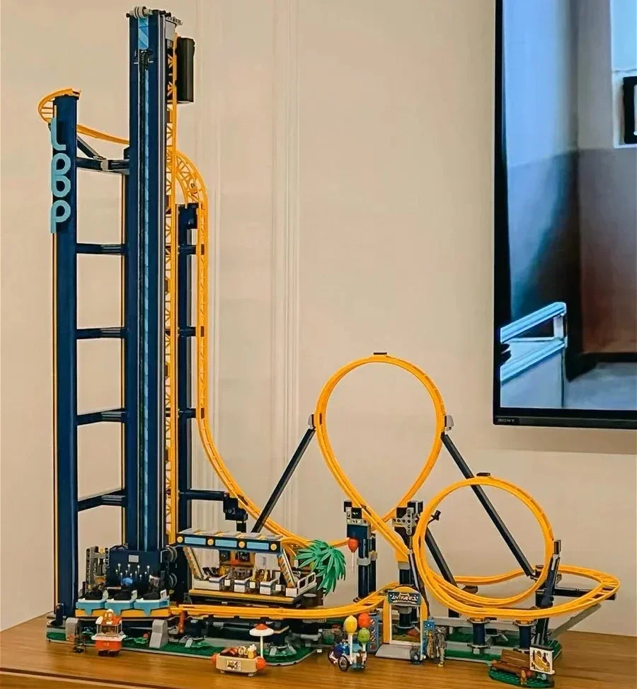 The New Loop Roller Coaster Amusement Park Model Building Block City Bricks Kits for Christmas Birthday Gifts 3756pcs