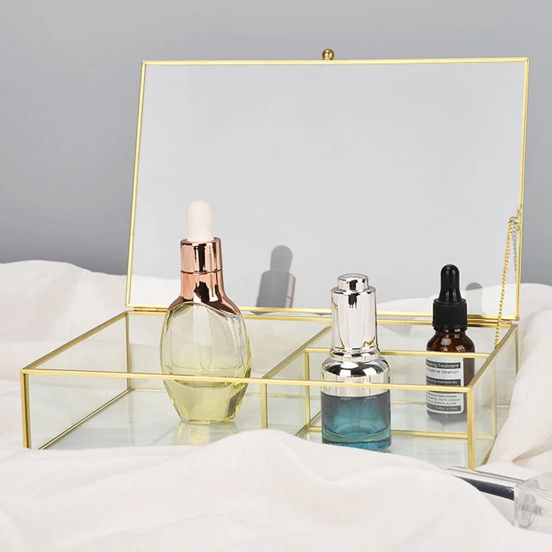 북유럽 욕실 액세서리 데스크탑 주최자 유리 메이크업 브러쉬 홀더 화장품 보관 잡다한 상자 보석 상자 립스틱 홀더