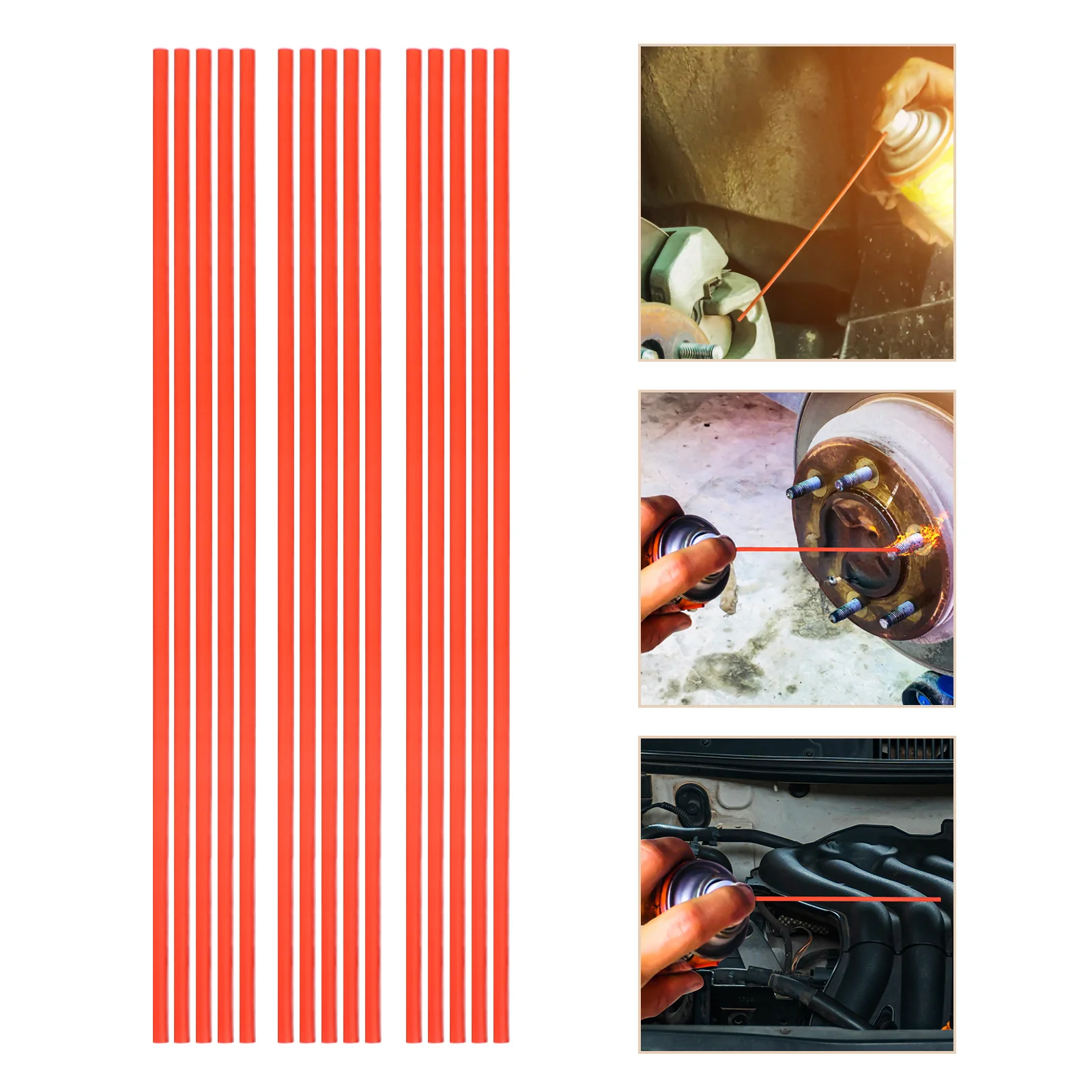 

50Pcs Rust Remover Spray Can Nozzle Extension Red Tubes for Lubricant Applicator Smooth Operation Spray Can Tips Replacement