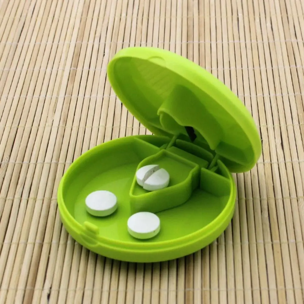 

Durable Lightweight Pill Cutter Splitter Mini Easy to Carry Pill Storage Box Safely Small Pill box Organizer