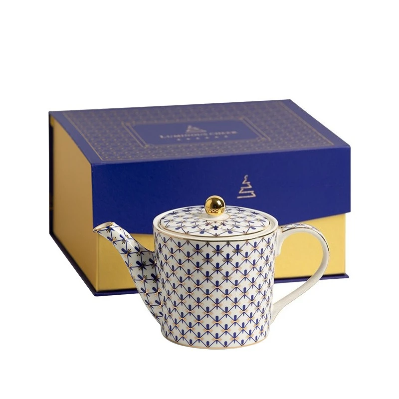 Imperial English Style Bone China Teapot Afternoon Tea Coffee Cup Set Gift Box Light Luxury Porcelain Drinkware For Women