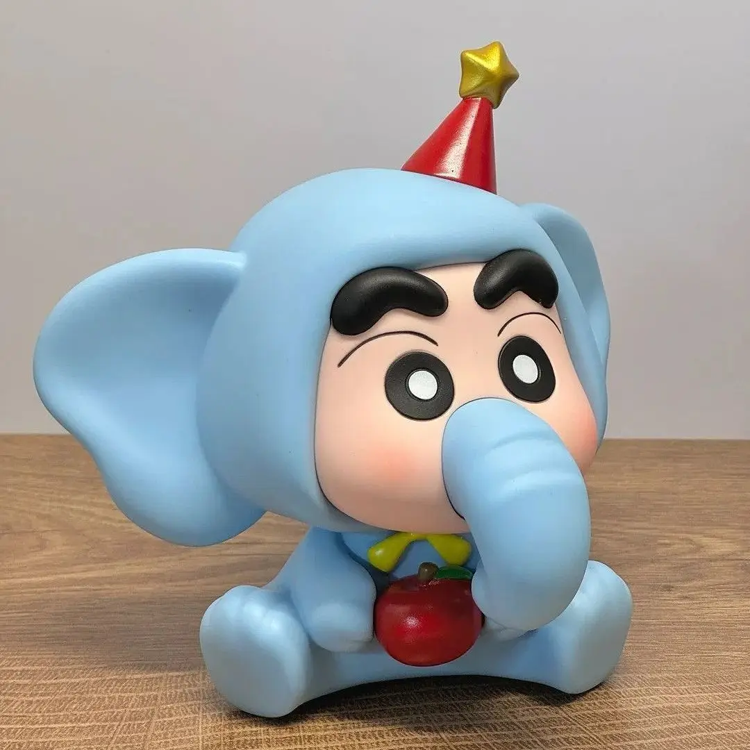 Nowa figurka Słoniaka Crayon Shin-Chan, modna zabawka, blind box, kreatywna i urocza ozdoba samochodowa/biurkowa Shin-Chan, prezent urodzinowy